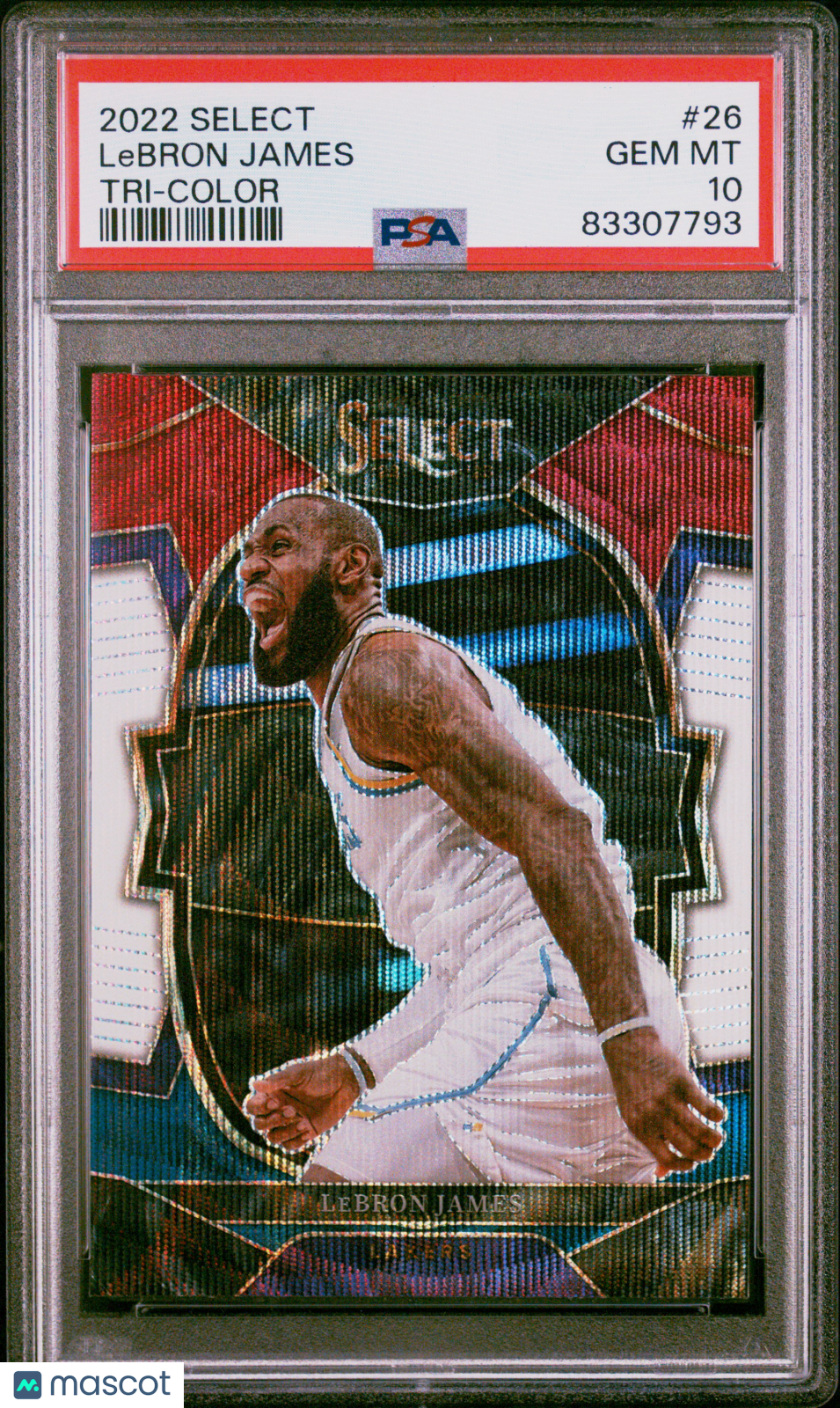 LeBron James 2022 Panini Select #26 Tri Color PSA 10