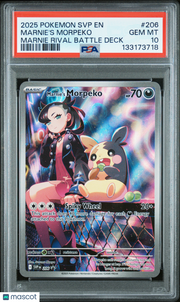 2025 Pokemon SVP EN-SV Black Star Promo Marnie's Morpeko PSA 10 #206