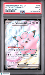 2025 Pokemon JTG EN-Journey Together Lillie's Clefairy EX Ultra Rare PSA 9 #173