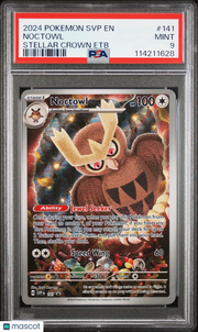 2024 Pokemon SVP EN-SV Black Star Promo Noctowl Stellar Crown Etb PSA 9 #141