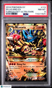 2014 Pokemon Xy Furious Fists M Lucario EX Furious Fists-Ultra Rare PSA 8 #113