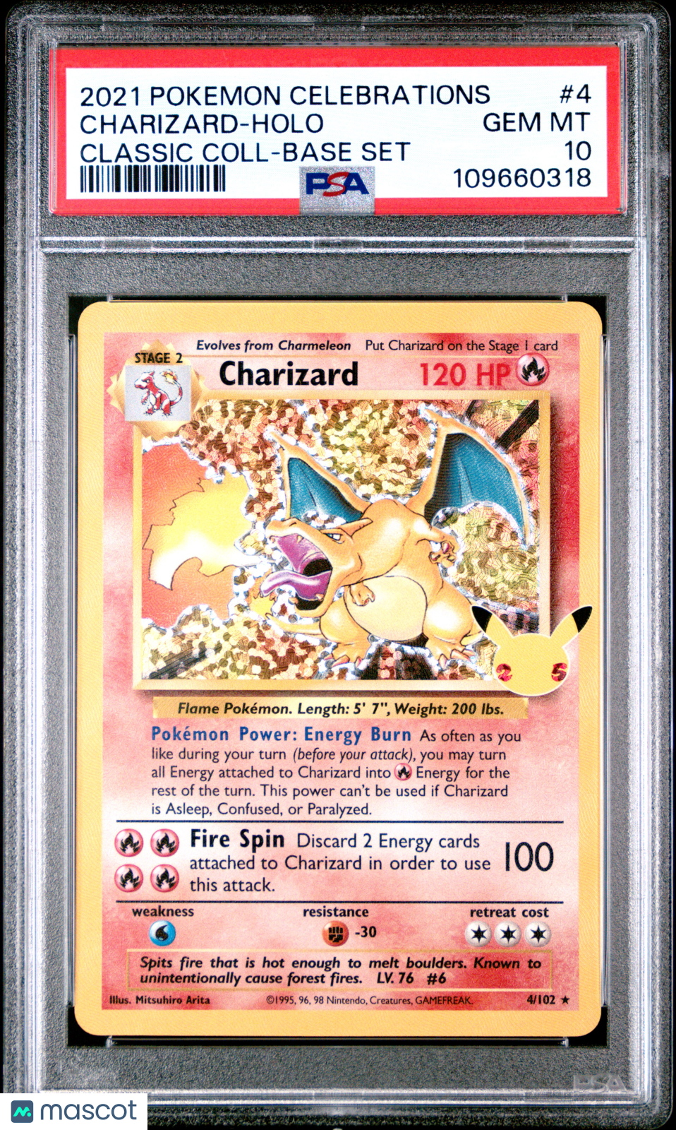 2021 Pokemon Celebrations Classic Collection Charizard Holo Classic Coll-Base Set PSA 10 #4