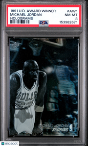 Michael Jordan 1991 Upper Deck Award Winner Hologram #AW1 Holograms PSA 8