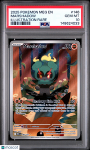 2025 Pokemon Meg EN-Mega Evolution Marshadow Illustration Rare PSA 10 #146