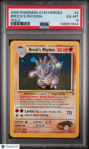 2000 Pokemon Gym Heroes Brock's Rhydon Holo PSA 6 #2