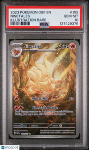2023 Pokemon Obf EN-Obsidian Flames Ninetales Illustration Rare PSA 10 #199
