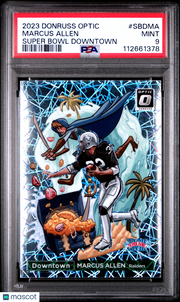 Marcus Allen 2023 Panini Donruss Optic Super Bowl Downtown #SBDMA PSA 9