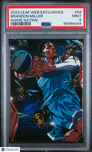 Brandon Miller 2023 Leaf Web Exclusives #54 Anime Nation PSA 9