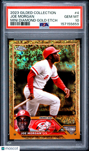 Joe Morgan 2023 Topps Gilded Collection #4 Mini Diamond Gold Etch /50 PSA 10