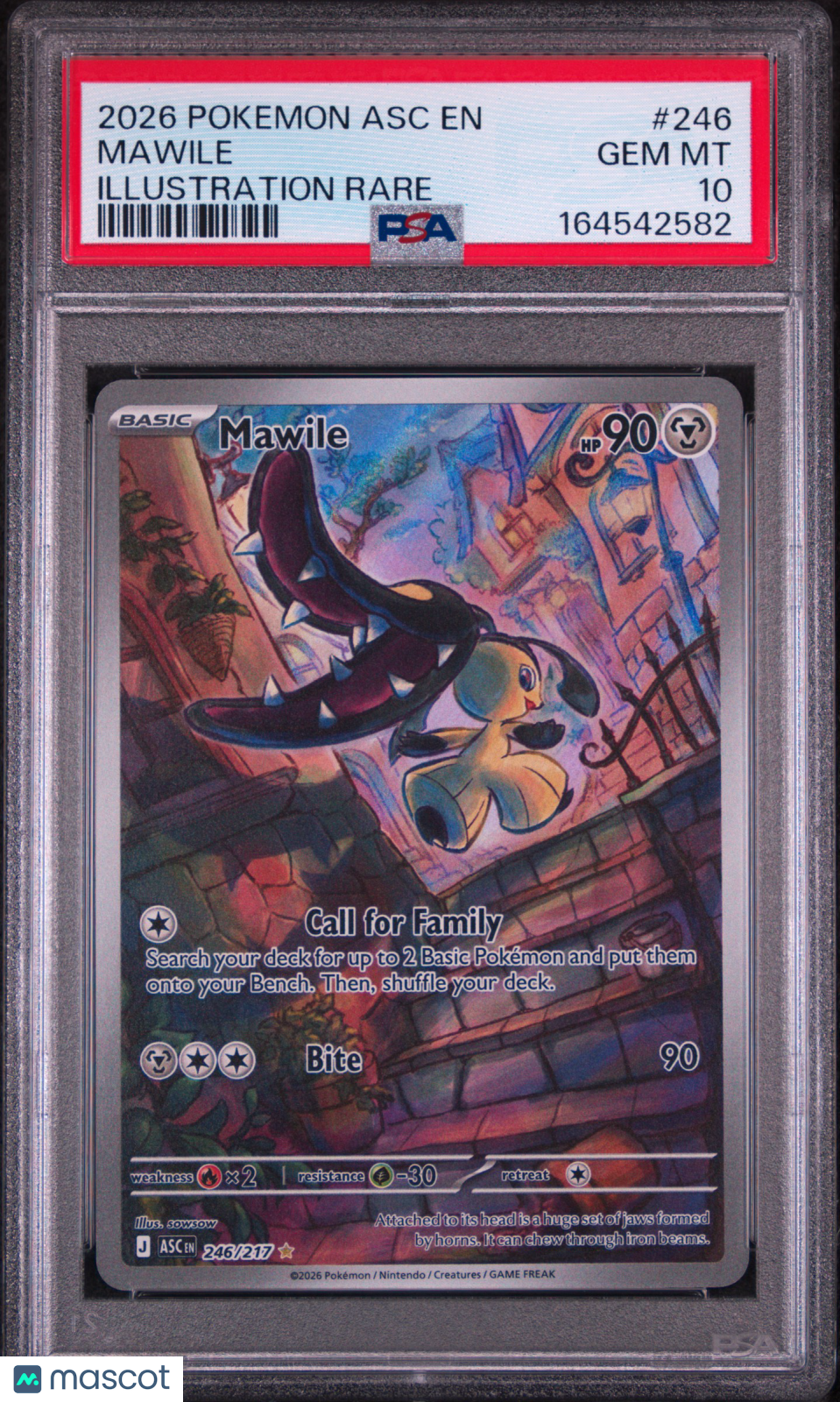 2026 Pokemon Asc EN-Ascended Heroes Mawile Illustration Rare PSA 10 #246