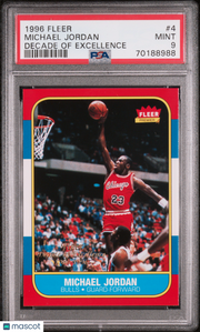Michael Jordan 1996 Fleer Decade Of Excellence #4 PSA 9