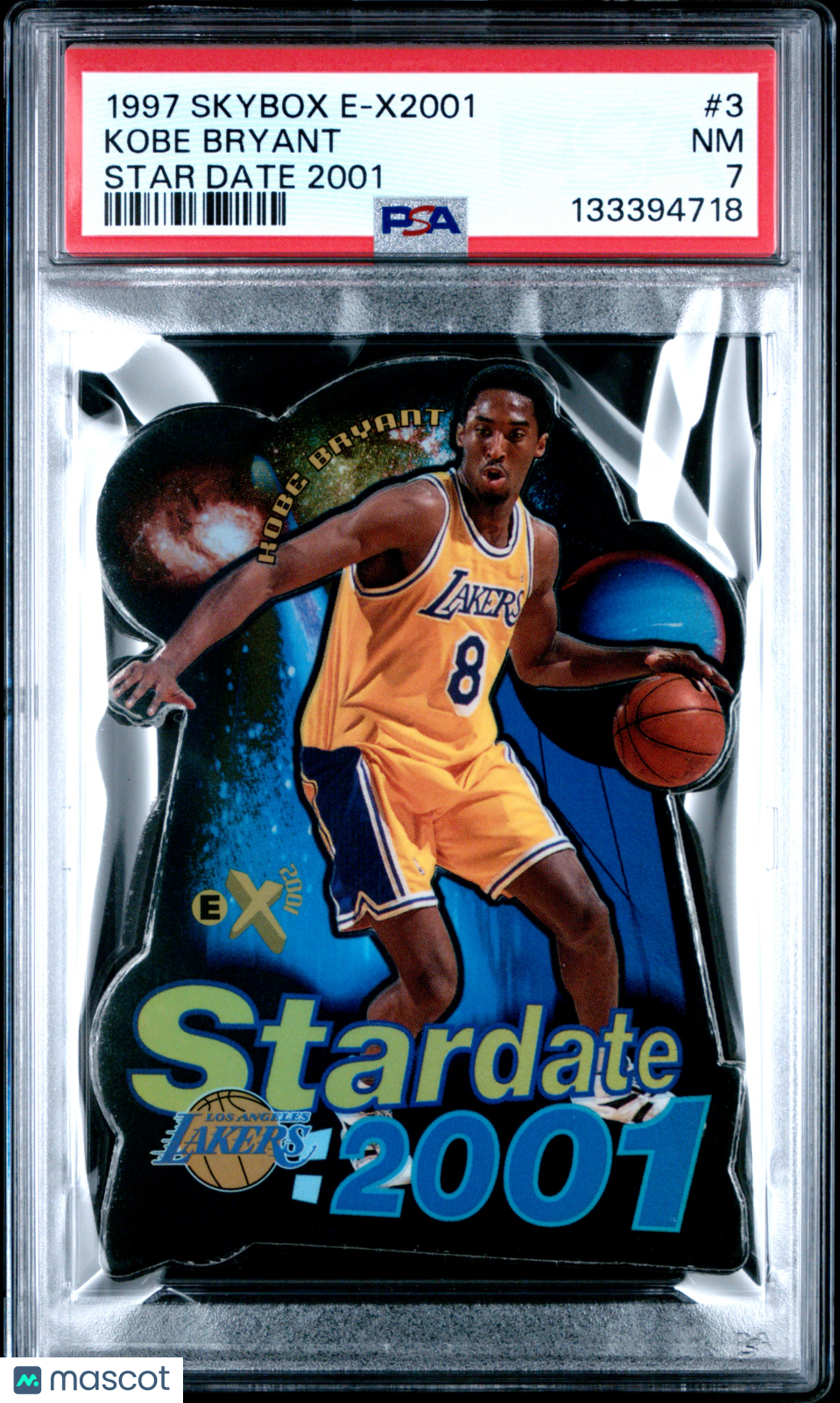Kobe Bryant 1997 Skybox E-X2001 Star Date 2001 #3 PSA 7
