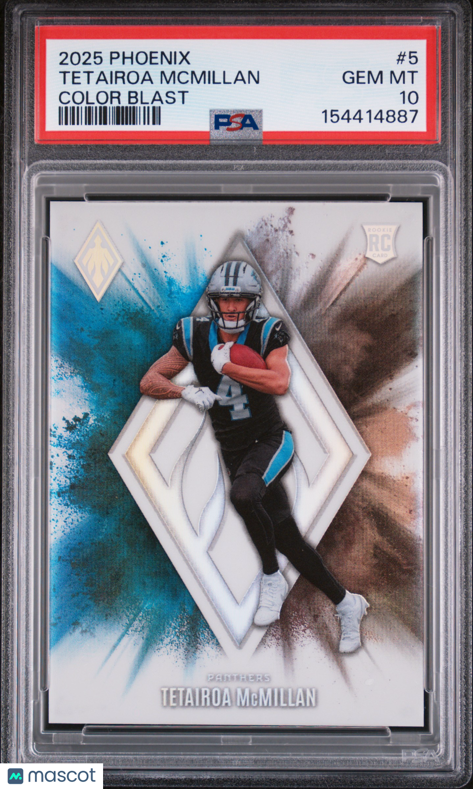 Tetairoa Mcmillan 2025 Panini Phoenix Color Blast #5 PSA 10