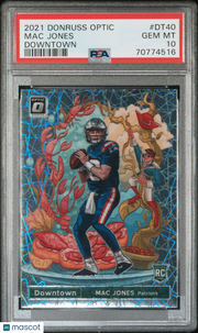 Mac Jones 2021 Panini Donruss Optic Downtown #DT40 PSA 10