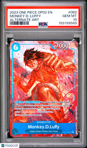2023 One Piece Op02-Paramount War Monkey D. Luffy Alternate Art PSA 10 #062