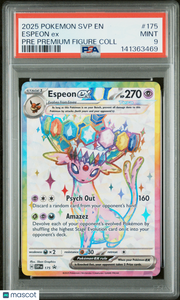 2025 Pokemon SVP EN-SV Black Star Promo Espeon EX Pre Premium Figure Coll PSA 9 #175