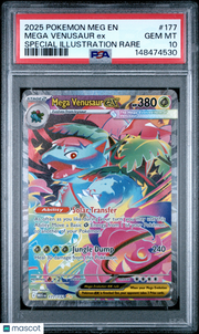 2025 Pokemon Meg EN-Mega Evolution Mega Venusaur EX Special Illustration Rare PSA 10 #177