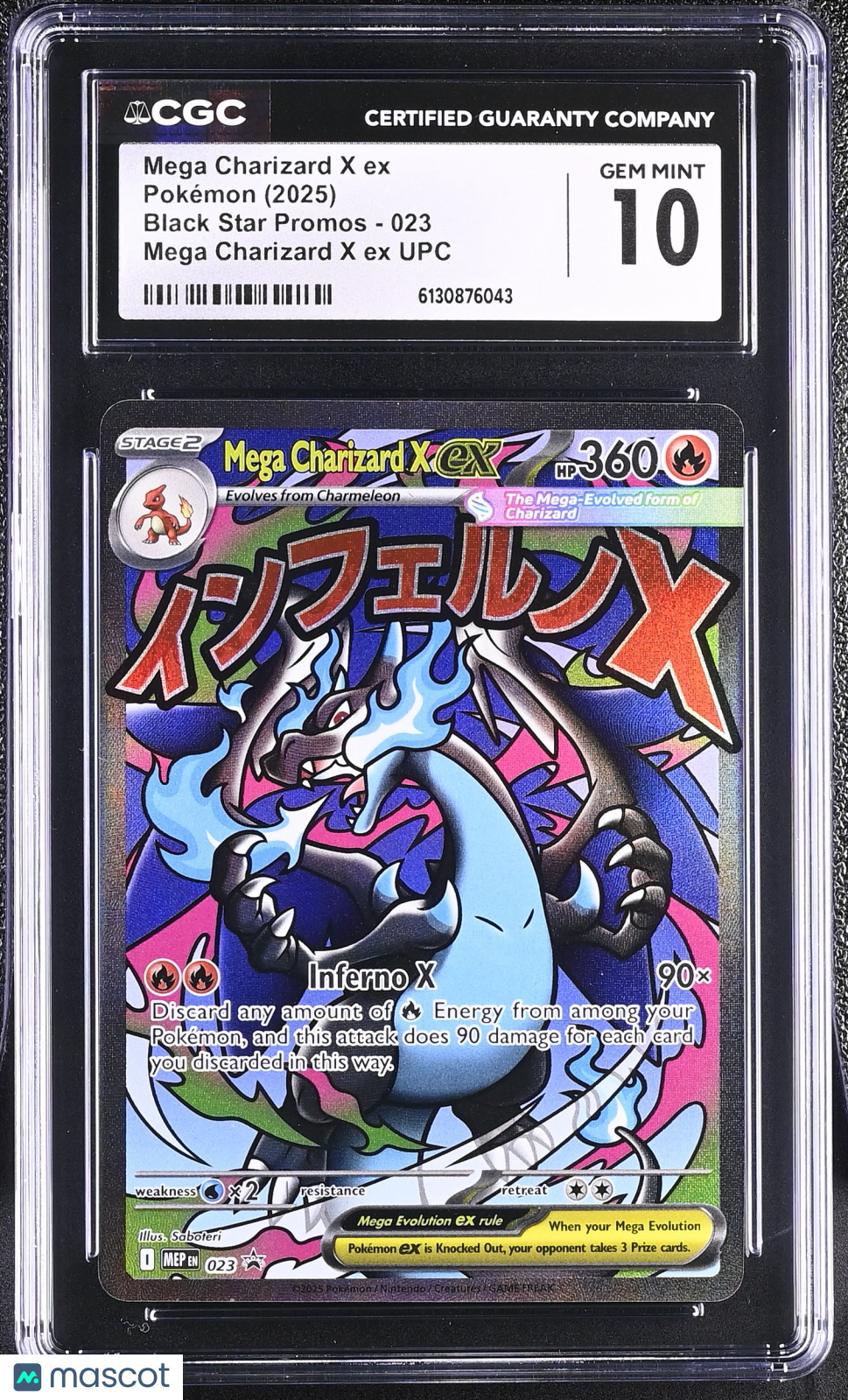 2025 Pokemon Black Star Promos Mega Charizard X ex Mega Charizard X ex UPC CGC 10 #023