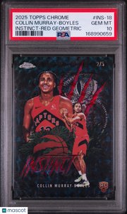 Collin Murray-Boyles 2025 Topps Chrome Instinct #INS-18 Red Geometric /5 PSA 10