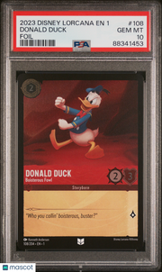 2023 Disney Lorcana EN 1-The First Chapter Donald Duck Foil PSA 10 #108