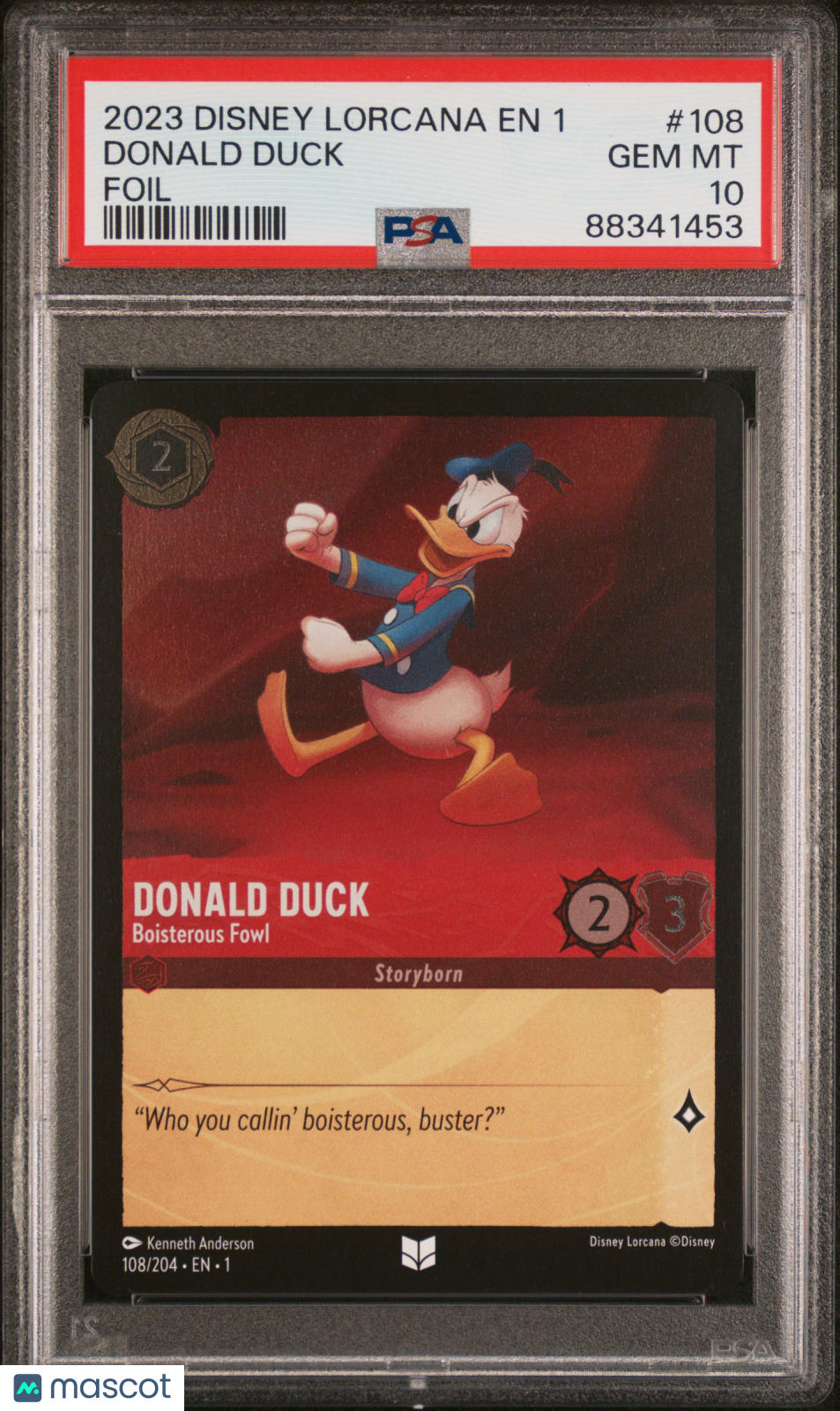 2023 Disney Lorcana EN 1-The First Chapter Donald Duck Foil PSA 10 #108