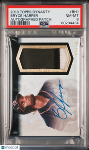Bryce Harper 2018 Topps Dynasty Autographed Patch #BH1 /10 PSA 8