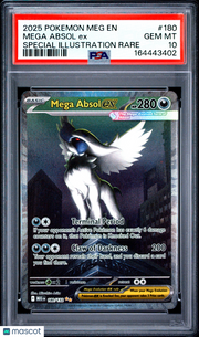 2025 Pokemon Meg EN-Mega Evolution Mega Absol EX Special Illustration Rare PSA 10 #180