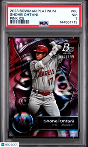 Shohei Ohtani 2023 Bowman Platinum #68 Pink Ice /199 PSA 7