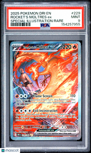2025 Pokemon Dri EN-Destined Rivals Rocket's Moltres EX Special Illustration Rare PSA 9 #229