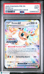 2025 Pokemon Pre EN-Prismatic Evolutions Eevee EX Surprise Box Exclusive PSA 9 #075