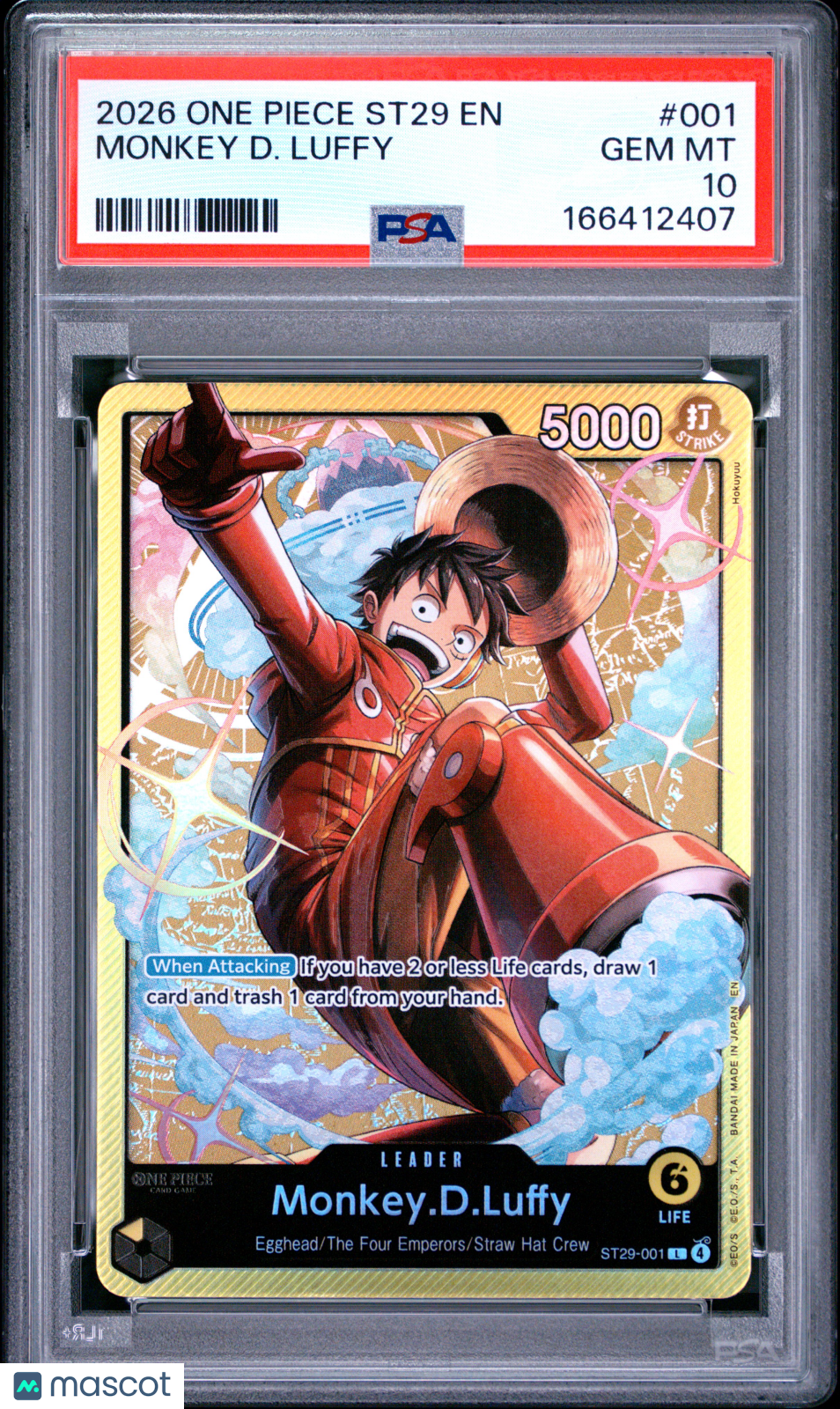 2026 One Piece Starter Deck St29-Egghead Monkey D. Luffy PSA 10 #001