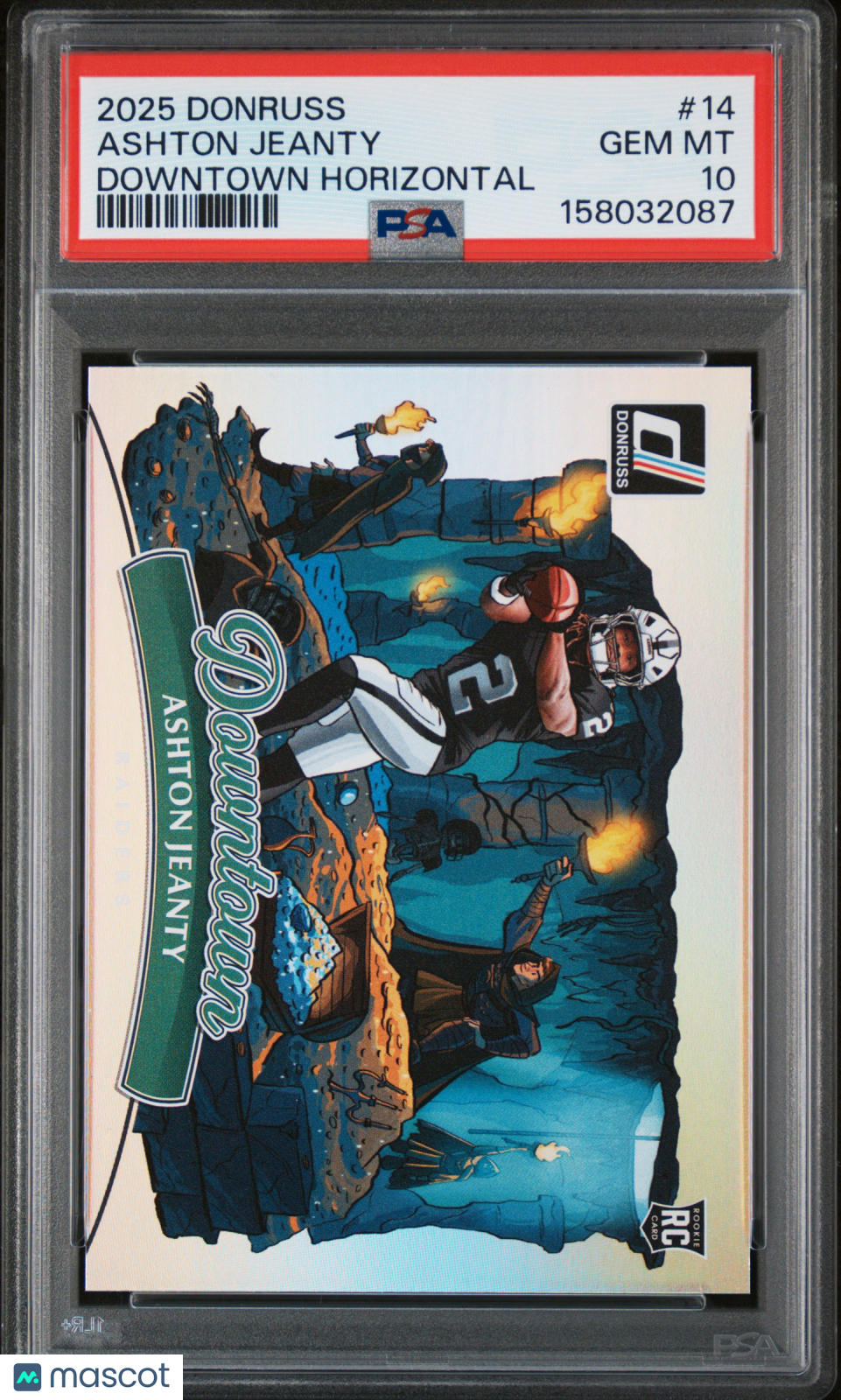 Ashton Jeanty 2025 Panini Donruss Downtown Horizontal #14 PSA 10