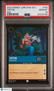 2023 Disney Lorcana EN 1-The First Chapter Triton Foil PSA 10 #160