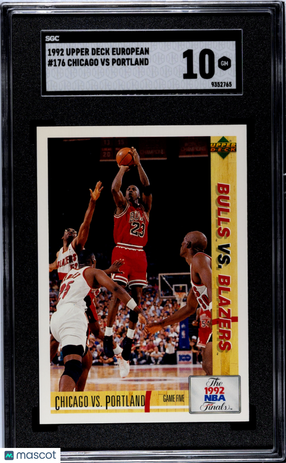 Chicago VS Portland 1992 Upper Deck European #176 SGC 10