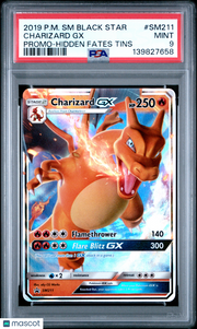 2019 Pokemon SM Black Star Promo Charizard GX Promo-Hidden Fates PSA 9 #SM211