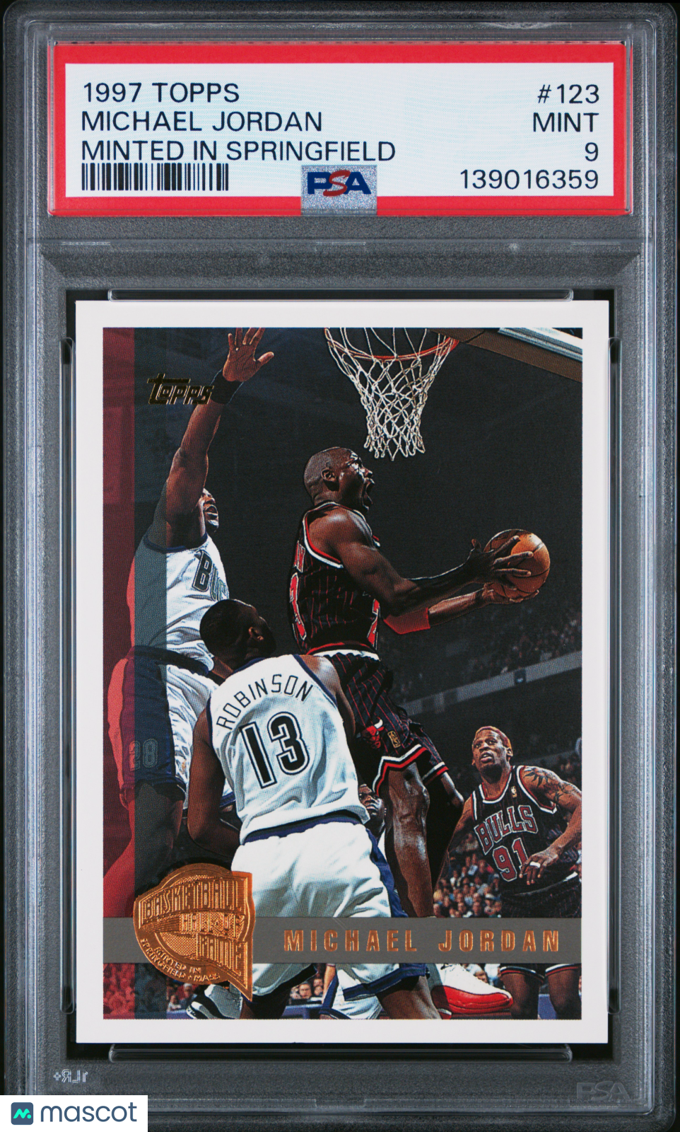 Michael Jordan 1997 Topps #123 Minted In Springfield PSA 9