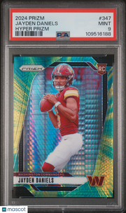 Jayden Daniels 2024 Panini Prizm #347 Hyper PSA 9