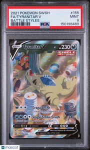 2021 Pokemon Sword & Shield Battle Styles Tyranitar V Fa Battle Styles PSA 9 #155