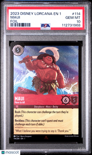 2023 Disney Lorcana EN 1-The First Chapter Maui Foil PSA 10 #114
