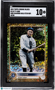 Ty Cobb 2022 Topps Gilded Collection #118 Mini Diamond Gold Etch Refractor 50 SGC 10