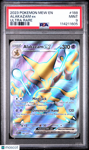 2023 Pokemon Mew EN-151 Alakazam EX Ultra Rare PSA 9 #188