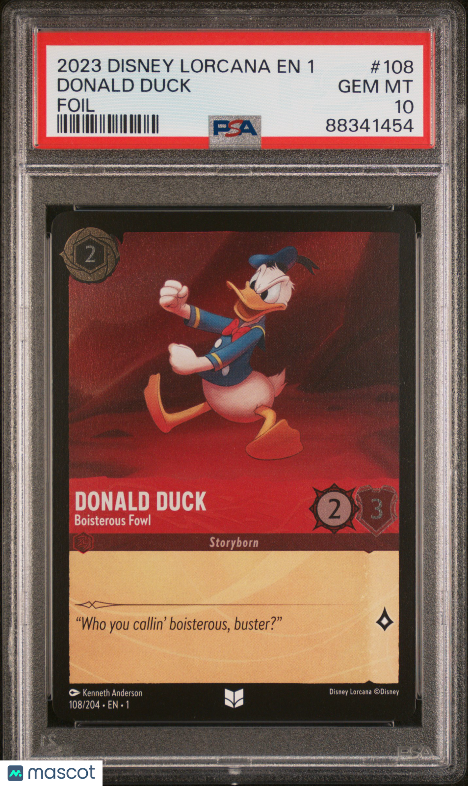 2023 Disney Lorcana EN 1-The First Chapter Donald Duck Foil PSA 10 #108