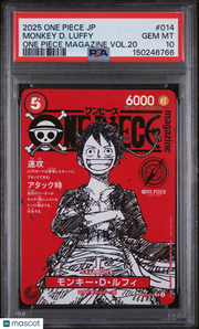 2025 One Piece Japanese Promos Monkey D. Luffy Japanese One Piece Magazine Vol.20 PSA 10 #014