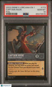 2023 Disney Lorcana EN 1-The First Chapter Captain Hook Foil PSA 10 #173