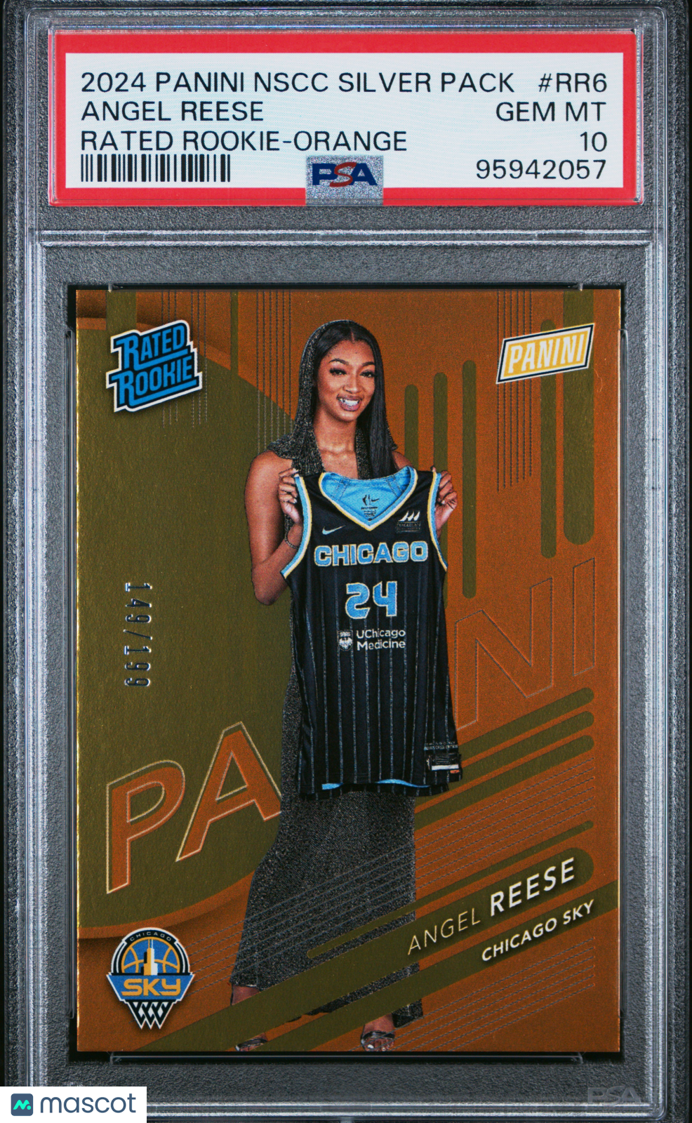 Angel Reese 2024 Panini National Sports Collectors Convention Rated Rookie #RR6 Orange PSA 10
