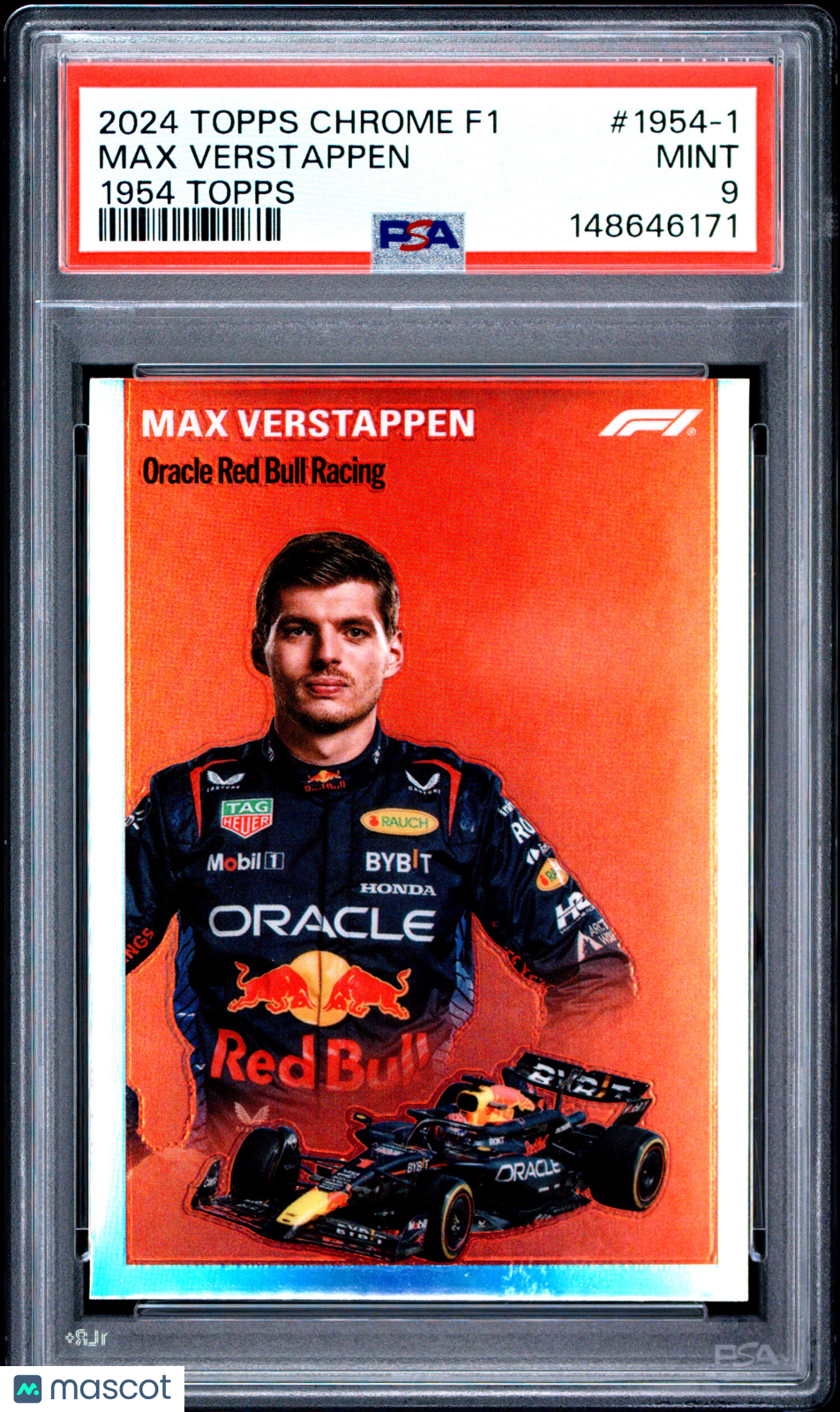 Max Verstappen 2024 Topps Chrome Formula 1 1954 Topps #1954-1 PSA 9
