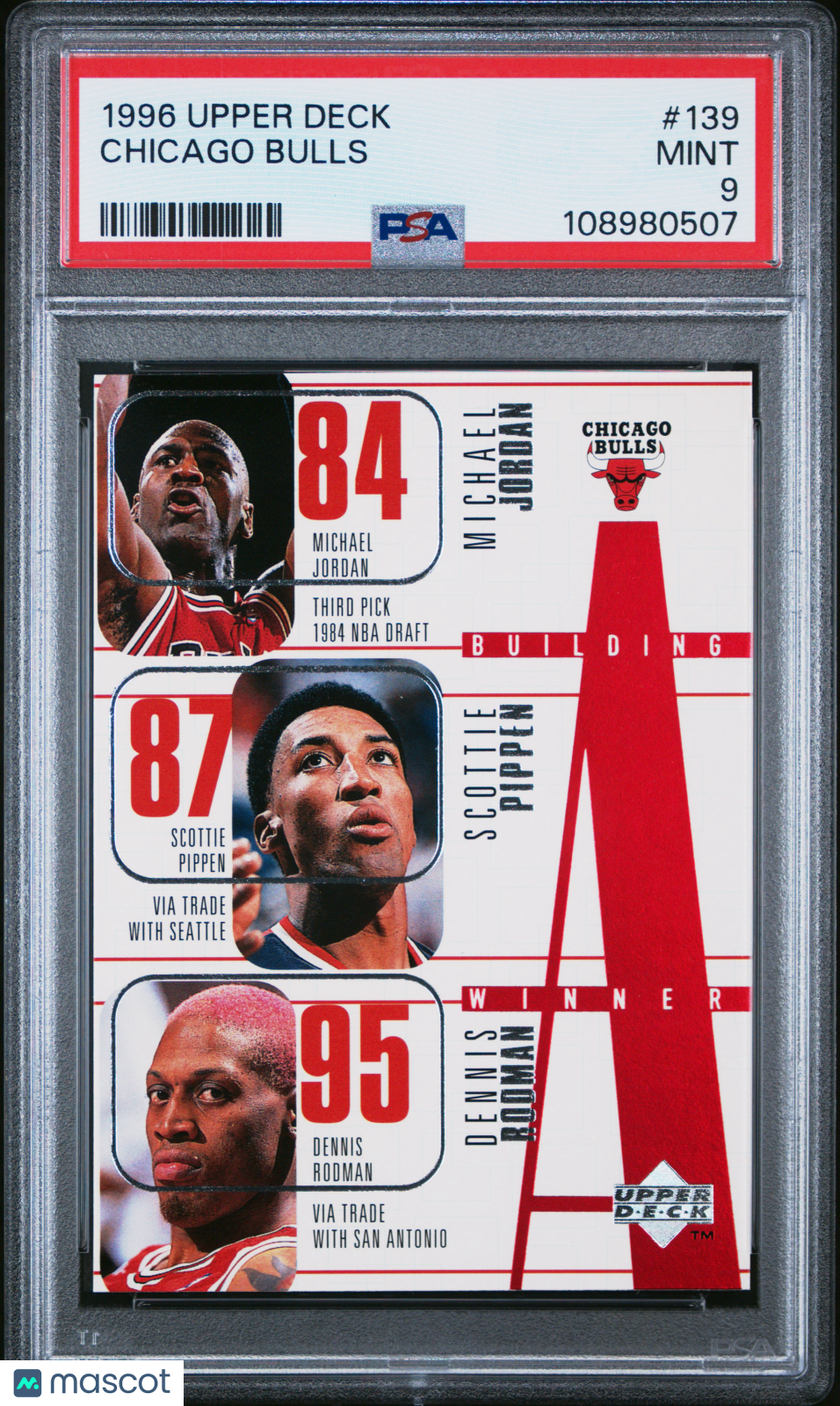 Chicago Bulls 1996 Upper Deck #139 PSA 9