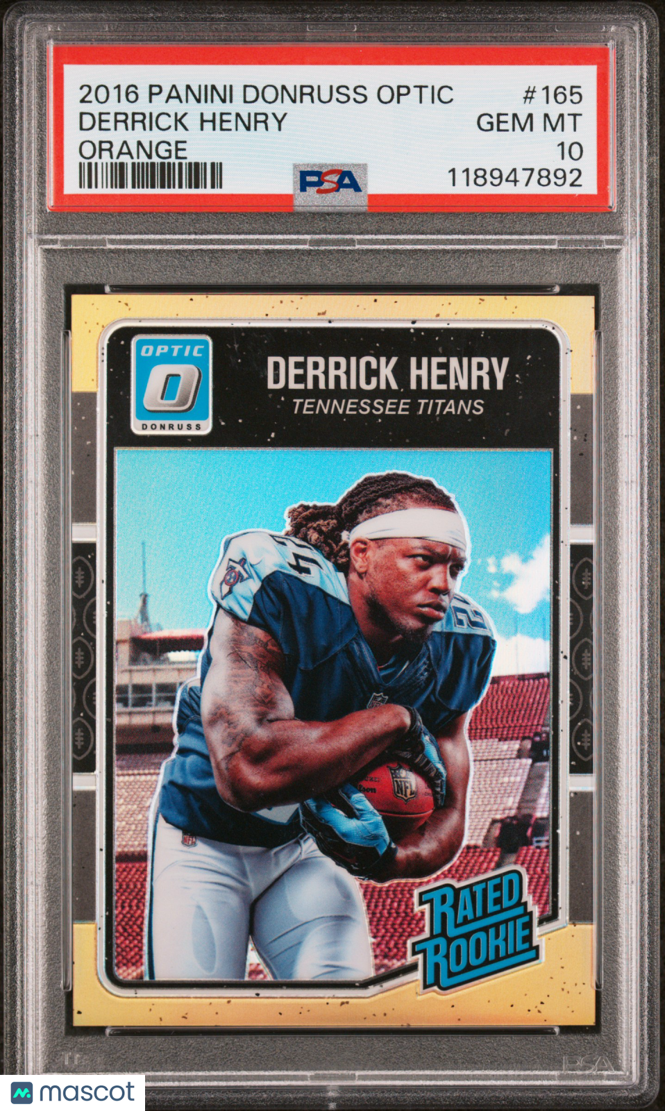 Derrick Henry 2016 Panini Donruss Optic #165 Orange PSA 10