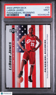 LeBron James 2003 Upper Deck LeBron James Phenomenal Beginnings #20 PSA 9