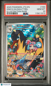 2025 Pokemon Journey Together Iono's Kilowattrel Illustration Rare PSA 10 #163